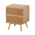 Load image into Gallery viewer, Artiss Bedside Table Rattan Side End Table 2 Drawers Nightstand Bedroom Storage