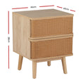 Load image into Gallery viewer, Artiss Bedside Table Rattan Side End Table 2 Drawers Nightstand Bedroom Storage
