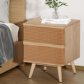 Load image into Gallery viewer, Artiss Bedside Table Rattan Side End Table 2 Drawers Nightstand Bedroom Storage