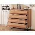 Load image into Gallery viewer, Artiss 4 Chest of Drawers Cabinet Dresser Table Tallboy Storage Bedroom Rust Oak