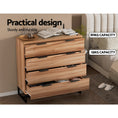 Load image into Gallery viewer, Artiss 4 Chest of Drawers Cabinet Dresser Table Tallboy Storage Bedroom Rust Oak