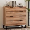 Load image into Gallery viewer, Artiss 4 Chest of Drawers Cabinet Dresser Table Tallboy Storage Bedroom Rust Oak