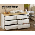 Load image into Gallery viewer, Artiss 6 Chest of Drawers Cabinet Dresser Table Tallboy Storage Bedroom White
