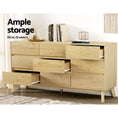 Load image into Gallery viewer, Artiss 9 Chest of Drawers Cabinet Dresser Table Tallboy Storage Bedroom Oak