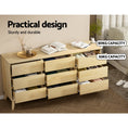 Load image into Gallery viewer, Artiss 9 Chest of Drawers Cabinet Dresser Table Tallboy Storage Bedroom Oak