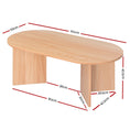 Load image into Gallery viewer, Artiss Oval Coffee Table Particle Board Wooden Living Room Table 110CM