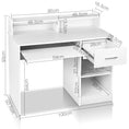 Load image into Gallery viewer, Artiss Office Computer Desk with Storage - White