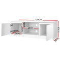 Load image into Gallery viewer, Artiss TV Cabinet Entertainment Unit 120cm White Anita