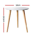 Load image into Gallery viewer, Artiss Coffee Table Round Side End Tables Bedside Furniture Wooden Scandinavian