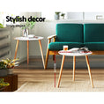Load image into Gallery viewer, Artiss Coffee Table Round Side End Tables Bedside Furniture Wooden Scandinavian