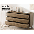 Load image into Gallery viewer, Artiss 6 Chest of Drawers Dresser Tallboy Lowboy Storage Cabinet Bedroom Table