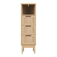 Load image into Gallery viewer, Artiss 3 Chest of Drawers Rattan Furniture Cabinet Storage Side End Table Shelf