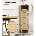 Load image into Gallery viewer, Artiss 3 Chest of Drawers Rattan Furniture Cabinet Storage Side End Table Shelf
