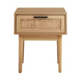 Load image into Gallery viewer, Artiss Bedside Tables Table 1 Drawer Storage Cabinet Rattan Wood Nightstand