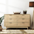 Load image into Gallery viewer, Artiss 6 Chest of Drawers Rattan Tallboy Cabinet Bedroom Clothes Storage Wood