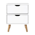 Load image into Gallery viewer, Artiss Bedside Tables Drawers Side Table Nightstand White Storage Cabinet Wood