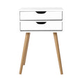 Load image into Gallery viewer, Artiss Bedside Tables Drawers Side Table Nightstand Wood Storage Cabinet White