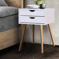 Load image into Gallery viewer, Artiss Bedside Tables Drawers Side Table Nightstand Wood Storage Cabinet White