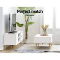 Load image into Gallery viewer, Artiss Coffee Table Storage Drawer Open Shelf Wooden Legs Scandinavian White