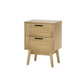 Load image into Gallery viewer, Artiss Bedside Tables Rattan 2 Drawers Side Table Nightstand Storage Cabinet