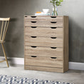 Load image into Gallery viewer, Artiss 6 Chest of Drawers Tallboy Dresser Table Storage Cabinet Oak Bedroom