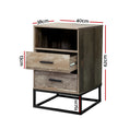 Load image into Gallery viewer, Artiss Bedside Tables Drawers Side Table Nightstand Storage Cabinet Unit Wood