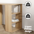 Load image into Gallery viewer, Artiss Computer Desk Drawer Shelf Home Office Study Table Rattan Oak 120CM