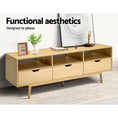 Load image into Gallery viewer, Scandinavian TV Cabinet Entertainment 160cm Unit Storage Wooden Natural