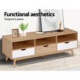 Load image into Gallery viewer, Scandinavian TV Cabinet 140cm Entertainment Unit Stand Wooden Storage