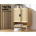 Load image into Gallery viewer, Artiss Shoe Cabinet Rattan Shoes Storage Rack Organiser Wooden Cupboard Shelf