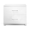 Load image into Gallery viewer, Artiss High Gloss Two Drawers Bedside Table - White