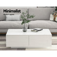 Load image into Gallery viewer, Artiss Modern Coffee Table 4 Storage Drawers High Gloss Living Room Furniture White