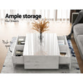 Load image into Gallery viewer, Artiss Modern Coffee Table 4 Storage Drawers High Gloss Living Room Furniture White