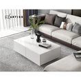 Load image into Gallery viewer, Artiss Modern Coffee Table 4 Storage Drawers High Gloss Living Room Furniture White
