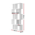 Load image into Gallery viewer, Emily 5 Tier Bookshelf Display Shelf CD Cabinet Bookcase Stand Storage White