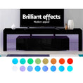 Load image into Gallery viewer, Artiss 189cm RGB LED TV Stand Cabinet Entertainment Unit Gloss Furniture Drawers Tempered Glass Shelf Black