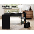 Load image into Gallery viewer, Artiss Office Computer Desk Corner Student Study Table Workstation L-Shape Black