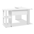 Load image into Gallery viewer, Artiss Office Computer Desk Corner Student Study Table Workstation L-Shape Shelf White