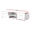 Load image into Gallery viewer, TV Cabinet Entertainment Unit 140cm Stand High Gloss Furniture Storage Drawers