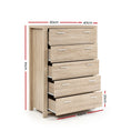 Load image into Gallery viewer, Artiss 5 Chest of Drawers Tallboy Dresser Table Bedroom Storage Cabinet