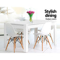 Load image into Gallery viewer, Artiss Dining Table 4 Seater Wooden Kitchen Tables White 120cm Cafe Restaurant