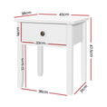 Load image into Gallery viewer, Bedside Tables Drawer Side Table Nightstand White Storage Cabinet White Lamp