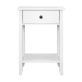 Load image into Gallery viewer, Bedside Tables Drawer Side Table Nightstand White Storage Cabinet White Shelf