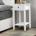 Load image into Gallery viewer, Bedside Tables Drawer Side Table Nightstand White Storage Cabinet White Shelf
