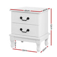 Load image into Gallery viewer, Artiss KUBI Bedside Tables 2 Drawers Side Table French Nightstand Storage Cabinet