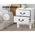 Load image into Gallery viewer, Artiss KUBI Bedside Tables 2 Drawers Side Table French Nightstand Storage Cabinet