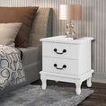 Load image into Gallery viewer, Artiss KUBI Bedside Tables 2 Drawers Side Table French Nightstand Storage Cabinet