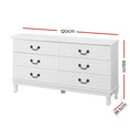 Load image into Gallery viewer, Artiss Chest of Drawers Dresser Table Lowboy Storage Cabinet White KUBI Bedroom
