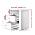 Load image into Gallery viewer, Artiss Bedside Tables Drawers Storage Cabinet Drawers Side Table White