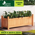 Load image into Gallery viewer, Greenfingers Garden Bed Raised Wooden Planter Outdoor Box Vegetables 90x30x33cm